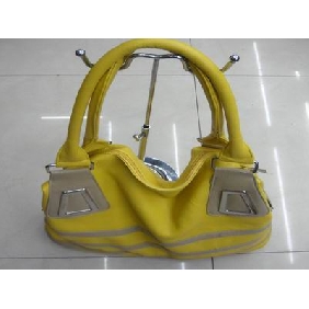 The newest design fashionable PU leather ladies' handbags yellow with reasonable price_9c9n23