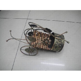 Wholesale Antique Vintage Metal Woven Wine Bottle Holder