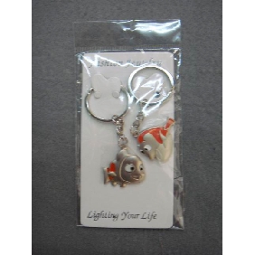 Wholesale Fashion Romantic Fish Design Keyring Key Chain for Sweethearts