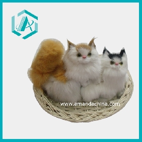 Wholesale Beautiful Home Decor Lovely Two Cat In The Basket