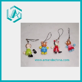 Wholesale Beautiful Ornament Various Style Wood Cell Phone Pendant