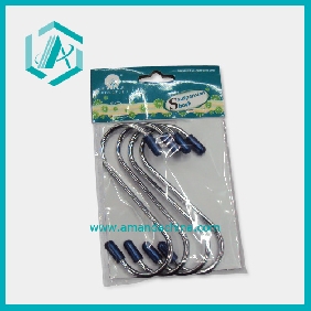 Wholesale Stainless Steel S Shape Clothes Hook (medium size), Length 8cm, Diameter 0.2cm