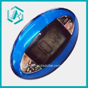 Wholesale Small Sized Elliptic Blue Electrical Clock, 2 Batteries Size 7