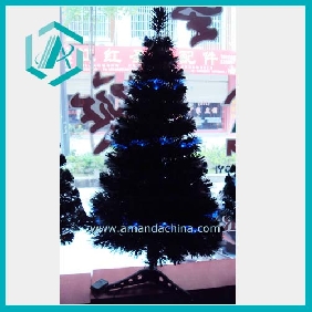 Wholesale new Green fiber optic glitter Christmas tree with blue lights for Christmas decoration