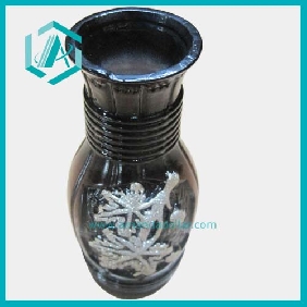 Wholesale New dark color porcelain vase with snow flower pattern home decor made in China