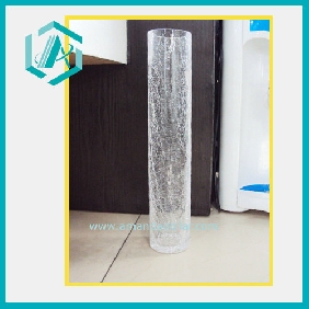 Wholesale Modern transparent glass vase with broken pattern inter design style vase