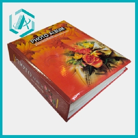 Wholesale Beautiful Fresh New Orange Photo Album with Flower Printed