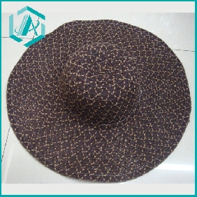 Wholesale lady's dark fashion style paper straw hat