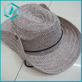 Wholesale grey classical design cowboy straw hat