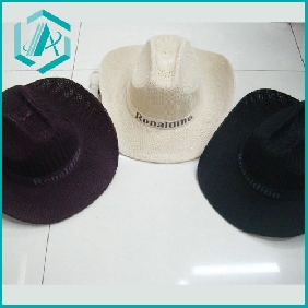 Wholesale three color classical style cowboy straw hat