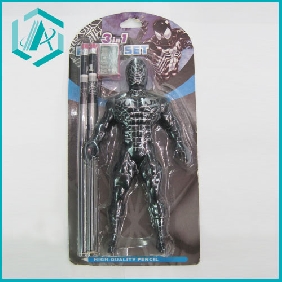 Wholesale Boy's favortie black spiderman daily stationery set promotional school supply