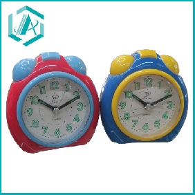 Wholesale lovely colorful style plastic electric alarm clock with white boxing packing