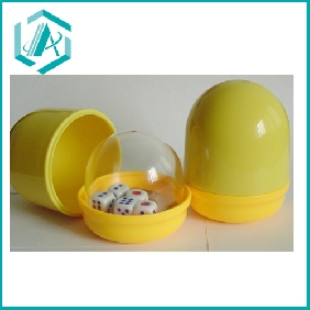 Wholesale Yellow PVC Plastic Dice cup with a transparent inner cap 100*130mm