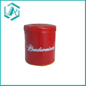 Wholesale Dark red cylinder-shaped leather dice cup 83*95mm 2011