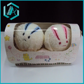 Wholesale Valentine gift set, Folded Cotton Bath Towel with Animals iamges, pig, duck, tiger,panda