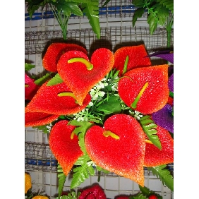 Wholesale Artificial flowers red calla bunch large size 97rn23