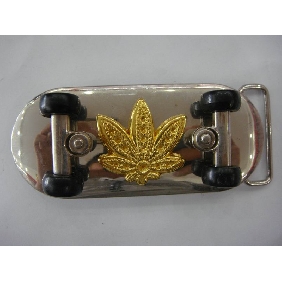 Wholesale Maple leaf design sliver plated Boy's aluminium alloy buckle fashion 9ajn56