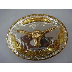 Wholesale Bull design gold sliver plated Men's fashion buckle 9ajn50