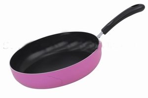 Wholesale Good quality iron frypan with color coating ideal kitchenware cooking tools