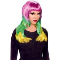 Wholesale 2011 newest innovative multicolour synthetic party wigs for anyone