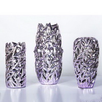 Wholesale Modern Opaque hollow out Ceramic Vase for Home decoration