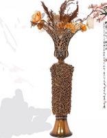 Wholesale excellent gfts polyresin decoration vase for home decoration