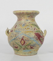 Wholesale Antique style light grey color hand-painted flower pattern ceramic vase