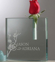 Wholesale Crystal transparent glass square shape gift and decor vase