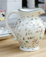 Wholesale Handled white color with floral fruit pattern fashion ceramic vase
