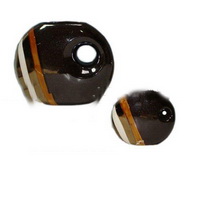 Wholesale Round belly with handle black glaze ceramic vase