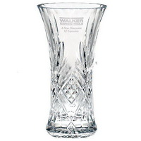 Wholesale Transparent Glassware crystal carved pattern flowers vase