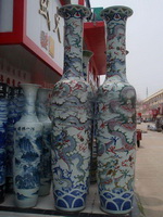 Wholesale Oriental Blue and White porcelain tall hotel office decoraiton hand-painted  Vase