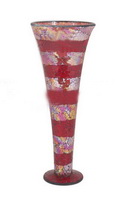Wholesale Glass Mosaic Red beautiful color modern style Vase