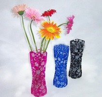 Wholesale multilayer films PVC convenient foldable Floral pattern home decor vase