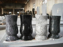 Wholesale promotional granite and marble tomb vases with many colors for choose