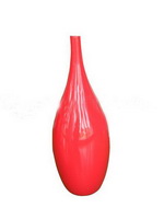 Wholesale FRP red display vase water drop shape classic design flower vases