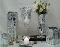 Wholesale mosaic glass vases stylish promotional home decorative vases