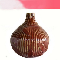 Wholesale onion shape ceramic vase with fashion design decorative flower vases