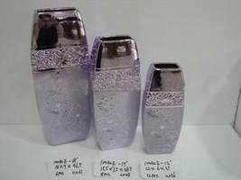 Wholesale beautiful electroplated ceramic vase fit for gift or decoration, sell well