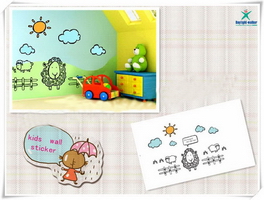 Wholesale kids' room removable pvc vinyl paper beautiful home decoration sticker