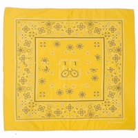 Wholesale 100% cotton printed yellow handkerchief women's fashion bandanas