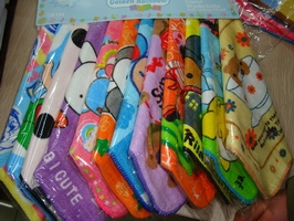 Wholesale 12pcs small handkerchief cartoon printing silky handkerchiefs best choice as promotional gifts