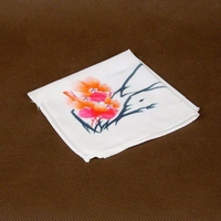 Wholesale 100% silky ladies' ink and wash printed souvenir handkerchief business gifts