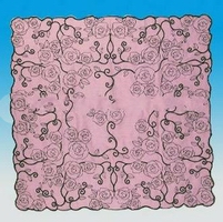 Wholesale Pink Embroidered handkerchief latest fashion hankerchiefs for women