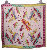 Wholesale digital printed silk satin handkerchief multicolor soft handfeeling promotional handkerchiefs