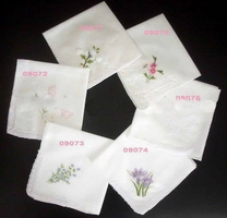 Wholesale environmental friendly white embroidered handkerchief best choice as business gifts