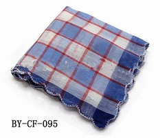 Wholesale Lady jacquard handkerchief fashional gridded bandanas with customers' printing
