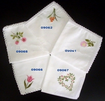 Wholesale eco-friendly white embroidered handkerchiefs cheap promotional dining handkerchiefs