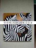 Wholesale 100% Pure Handmade Oil Paintings Zebra Stretched Oil Painting