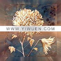 Wholesale white flower oil painting(yy-fb-40x40cm(52)